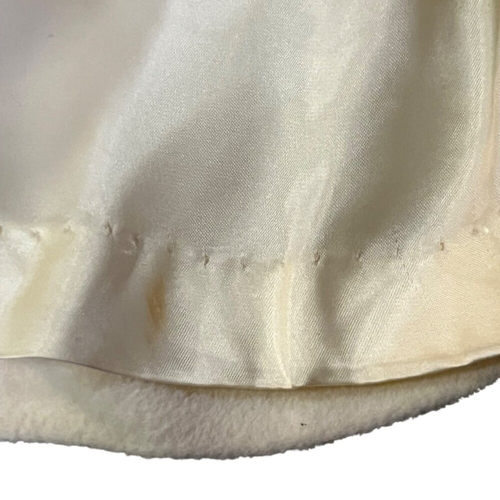 Vintage Kashmiracle Coat Womens S/M? Cream Fur Collar Used Long Belted Coat Uniq - Picture 7 of 16